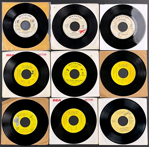 1960s-80s Elvis Presley RCA “Not For Sale” 45 RPM Single Collection (11) Incl. "Spinout" and "All Shook Up"