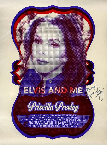 Priscilla Presley Signed Poster and "Diaries" from 2016 <em>Elvis and Me</em> Event (Beckett Authentic)