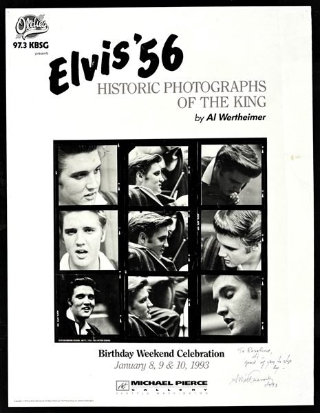 Alfred Wertheimer Signed Poster for <em>Elvis 56: Photographs of The King</em> (Beckett Authentic)