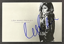 Lisa Marie Presley and Priscilla Presley Signed Pieces (2) (Beckett Authentic)