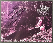 Lisa Marie Presley Signed 8x10 Promo Photo and CD Cover for <em>Storm & Grace</em> (Beckett Authentic)