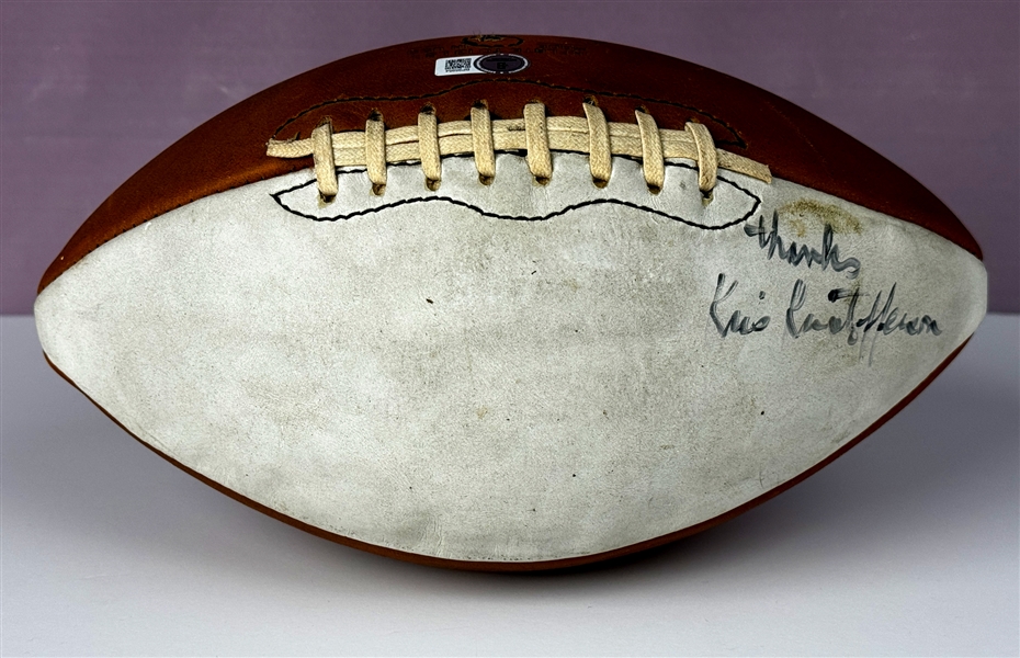 Kris Kristofferson Signed Football (Beckett Authentic)