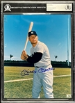 Mickey Mantle Signed 8x10 Photo (Encapsulated GEM MINT 10 Beckett Authentic)