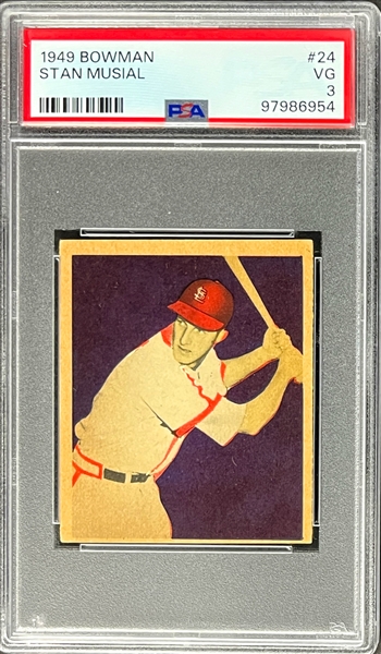 1949 Bowman #24 Stan Musial - PSA VG 3