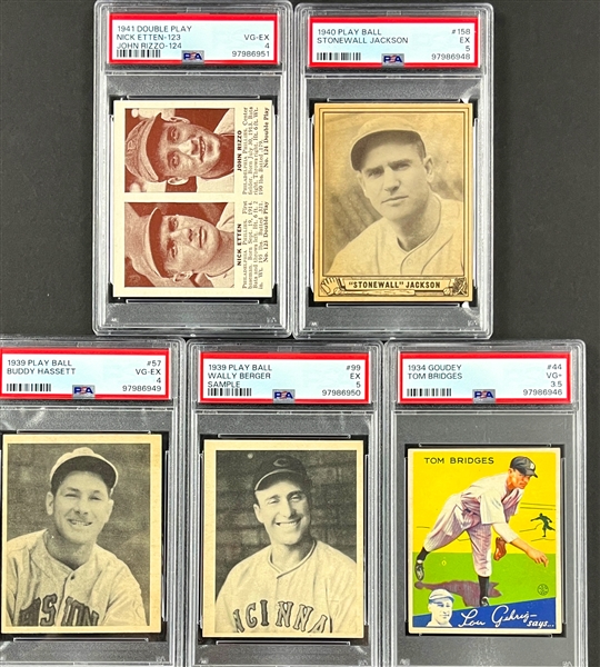 1930s-40s Pre-War PSA-Graded Collection (5)