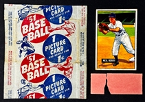 1951 Bowman 1-Cent Wrapper Plus #213 Neil Berry and Gum from the Pack