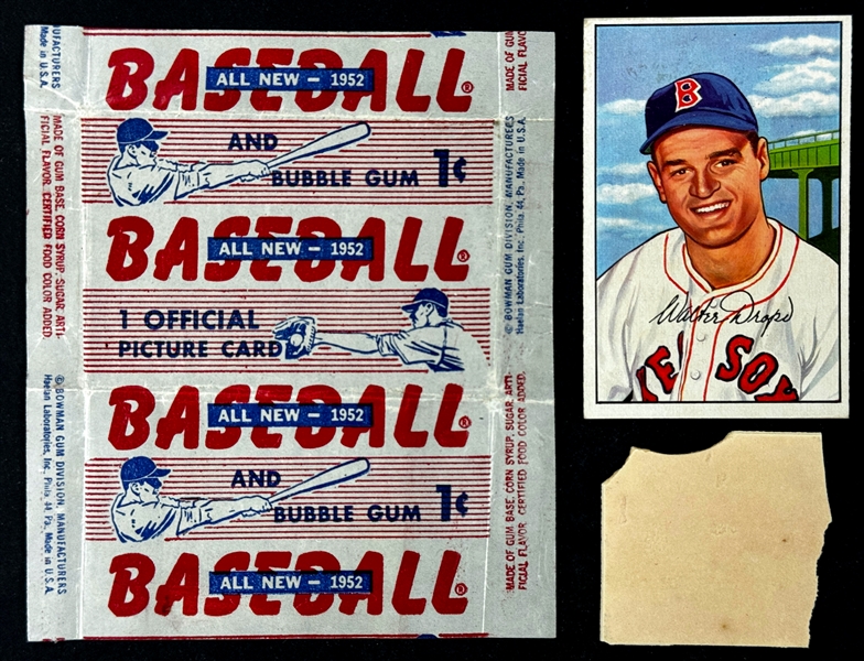 1952 Bowman 1-Cent Wrapper Plus #169 Walt Dropo and Gum from the Pack