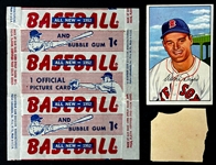 1952 Bowman 1-Cent Wrapper Plus #169 Walt Dropo and Gum from the Pack