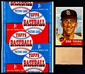 1953 Topps 1-Cent Wrapper UNDATED Plus #160 Bob Young and Gum from the Pack