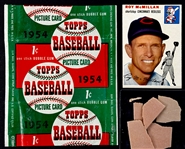 1954 Topps 1-Cent Wrapper DATED Plus #120 Roy McMillan and Gum from the Pack