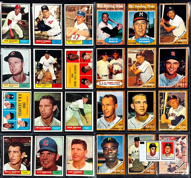 1961-68 Topps 10-Cent Wrappers (4) Plus 47 Cards and Inserts from the Packs