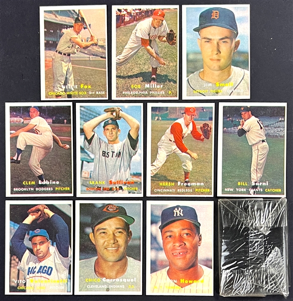 1957 Topps Cello Wrapper and 10 Cards from the Pack
