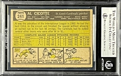 1961 Topps #241 Ed Cicotte Signed Card  (Encapsulated Beckett Authentic)