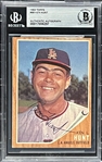 1962 Topps #68 Ken Hunt Signed Card (Encapsulated Beckett Authentic)