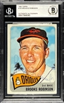 1965 Topps #150 Brooks Robinson Signed Card (Encapsulated Beckett Authentic)