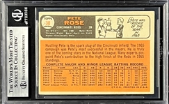 1966 Topps #30 Pete Rose Signed Card (Encapsulated Beckett Authentic)