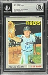 1970 Topps #611 Norm Cash Signed Card (Encapsulated Beckett Authentic)
