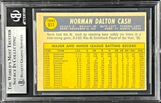 1970 Topps #611 Norm Cash Signed Card (Encapsulated Beckett Authentic)