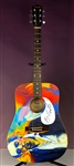 Bruce Springsteen Signed Fender Acoustic Guitar with Peter Max Portrait (PSA/DNA)