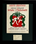 Irving Berlin Cut Signature Framed with "White Christmas" Sheet Music (JSA)