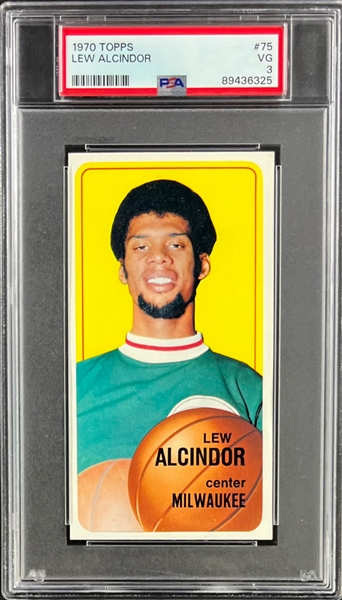 1970 Topps #75 Lew Alcindor - PSA VG 3