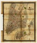 1834 Pocket Map of the City of New York by D. H. Burr