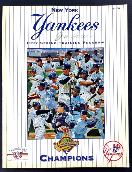 1997 Joe Torre Signed New York Yankees Spring Training Program (Beckett Authentic)