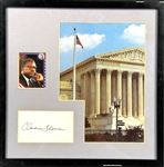 Supreme Court Justice Clarence Thomas Signed Index Card in Framed Display (Beckett Authentic)