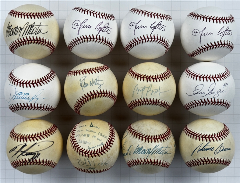 Los Angeles Dodgers Hall of Famers and Superstars Single Signed Baseballs Collection of 18 (Beckett Authentic)