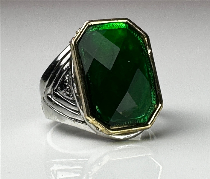 Elvis Presley Owned Ring with Massive Emerald-Colored Center Stone