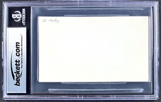 Ed Healy Signed Index Card  (Encapsulated Beckett Authentic)