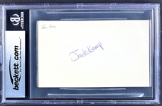 Jack Kemp Signed Index Card  (Encapsulated Beckett Authentic)