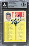 Frank Robinson Signed 1967 Topps #62 Checklist Card (Beckett Encapsulated)