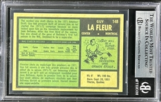 Guy LaFleur Signed 1973 Topps Reprint Card (Beckett Encapsulated)