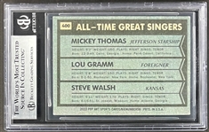Lou Gramm (Foreigner), Mickey Thomas (Jeff. Starship) and Steve Walsh (Kansas) Signed Trading Card (Beckett Encapsulated)