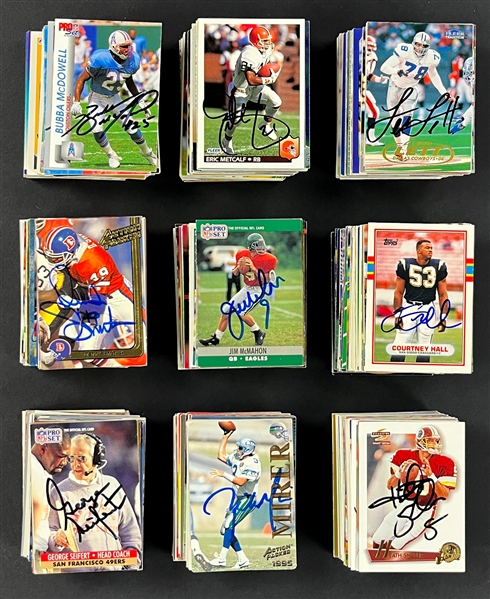 Signed Football Card Collection (557) Heavy Duplication (Beckett Authentic)