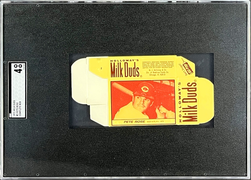 1971 Milk Duds Complete Box #1 Pete Rose - SGC VG-EX 4