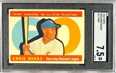 1960 Topps Baseball Group of 21 Incl. #560 Banks SGC NM+ 7.5