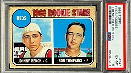 1968 Topps #247 Johnny Bench Rookie - PSA EX-MT 6
