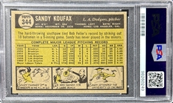 1961 Topps #344 Sandy Koufax - PSA NM 7