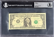 O.J. Simpson Signed $1 Dollar Bill (Beckett Encapsulated)