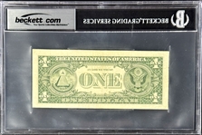 O.J. Simpson Signed $1 Dollar Bill (Beckett Encapsulated)