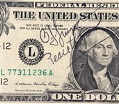 O.J. Simpson Signed $1 Dollar Bill (Beckett Encapsulated)