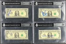 Baseball Hall of Famer GEM MINT 10 Signed $1 Dollar Bill Collection (8) (ALL Encapsulated by Beckett Authentic)