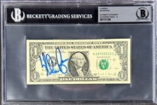 Nolan Ryan GEM MINT 10 Signed $1 Dollar Bill (Beckett Encapsulated)