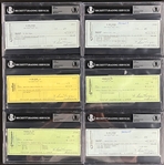 Ben Hogan Signed Checks (6) (Encapsulated Beckett Authentic)
