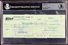 Musicians Signed Check Collection (12) Incl. Johnny Cash and Others (Beckett Authentic)