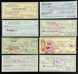 Musicians Signed Check Collection (12) Incl. Johnny Cash and Others (Beckett Authentic)