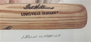 Ted Williams 1947 Signed Triple Crown Artwork in Framed Display (Beckett Authentic)