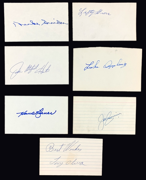 Baseball Hall of Famer and Superstar Signed Index Card Collection (47)